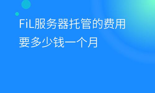 服務器數(shù)據(jù)庫:FiL服務器托管的費用要多少錢一個月? 服務器數(shù)據(jù)庫