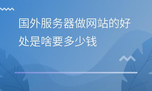 服務(wù)器國外:國外服務(wù)器做網(wǎng)站的好處是啥要多少錢 服務(wù)器國外
