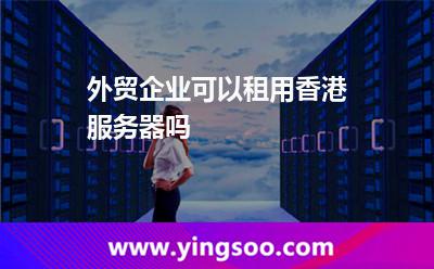 外貿(mào)企業(yè)可以租用香港服務器嗎 外貿(mào)企業(yè)可以租用香港服務器嗎