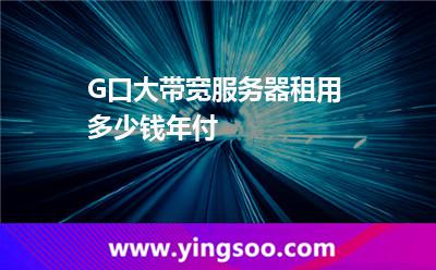 服務(wù)器帶寬_G口大帶寬服務(wù)器租用多少錢年付  服務(wù)器帶寬