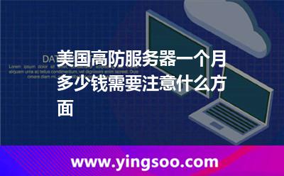 美國高防服務(wù)器一個(gè)月多少錢需要注意什么方面 美國高防服務(wù)器一個(gè)月多少錢需要注意什么方面