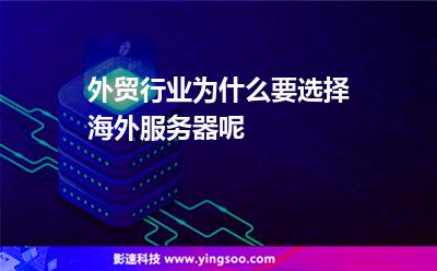 外貿(mào)行業(yè)為什么要選擇海外服務(wù)器呢