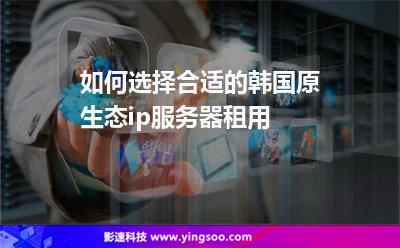 如何選擇合適的韓國(guó)原生態(tài)ip服務(wù)器租用 如何選擇合適的韓國(guó)原生態(tài)ip服務(wù)器租用