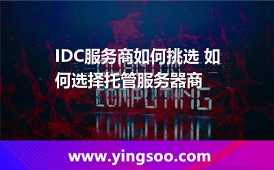 服務器網(wǎng)絡_IDC服務商如何挑選 如何選擇托管服務器商  服務器網(wǎng)絡
