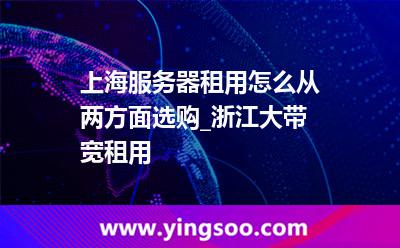 服務(wù)器租用_上海服務(wù)器租用怎么從兩方面選購_浙江大帶寬租用 服務(wù)器租用