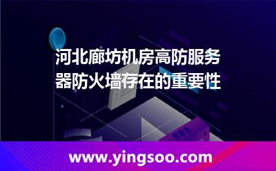 服務(wù)器防火墻_河北廊坊機(jī)房高防服務(wù)器防火墻存在的重要性 服務(wù)器防火墻