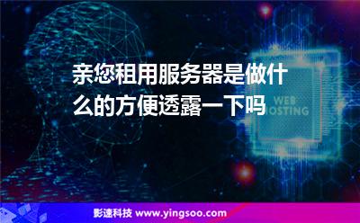 親，您租用服務(wù)器是做什么的，方便透露一下嗎