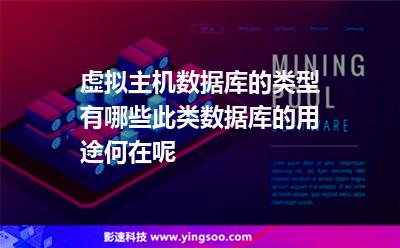虛擬主機(jī)數(shù)據(jù)庫的類型有哪些，此類數(shù)據(jù)庫的用途何在呢
