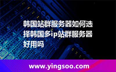 韓國站群服務(wù)器如何選擇?韓國多ip站群服務(wù)器好用嗎? 韓國站群服務(wù)器如何選擇?韓國多ip站群服務(wù)器好用嗎?