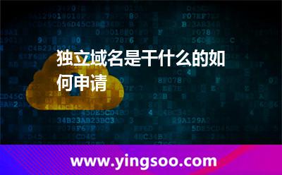 獨(dú)立域名是干什么的?如何申請(qǐng)? 獨(dú)立域名是干什么的?如何申請(qǐng)?