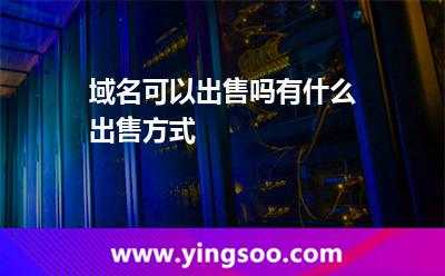 域名可以出售嗎,有什么出售方式 域名出售