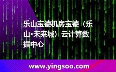 樂山寶德機房，寶德（樂山·未來城）云計算數(shù)據(jù)中心