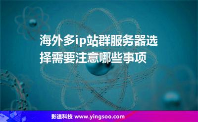 海外多ip站群服務(wù)器選擇需要注意哪些事項(xiàng) 海外多ip站群服務(wù)器選擇需要注意哪些事項(xiàng)
