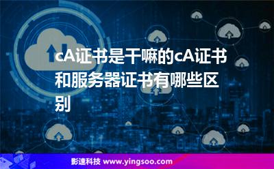 cA證書(shū)是干嘛的?cA證書(shū)和服務(wù)器證書(shū)有哪些區(qū)別? cA證書(shū)是干嘛的?cA證書(shū)和服務(wù)器證書(shū)有哪些區(qū)別?