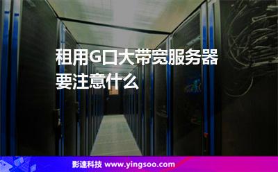 租用G口大帶寬服務(wù)器要注意什么