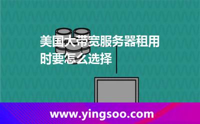 美國大帶寬服務器租用時要怎么選擇 美國大帶寬服務器租用時要怎么選擇