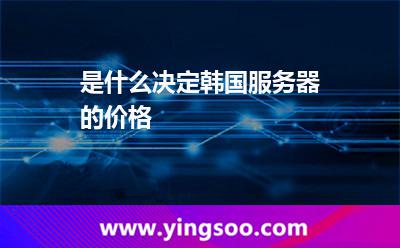 是什么決定韓國服務(wù)器的價格 是什么決定韓國服務(wù)器的價格