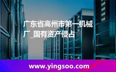 廣東省高州市第一機械廠_國有資產(chǎn)侵占 