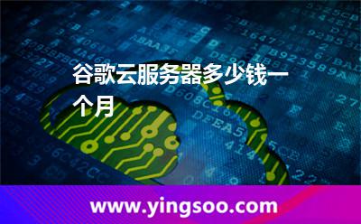 谷歌云服務(wù)器多少錢一個(gè)月?
