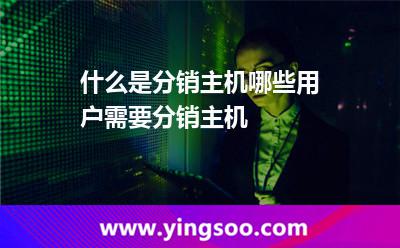 什么是分銷主機，哪些用戶需要分銷主機
