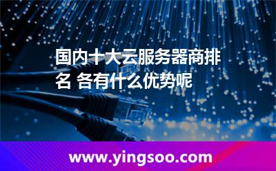 國內(nèi)十大云服務(wù)器商排名 各有什么優(yōu)勢(shì)呢