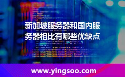 新加坡服務器和國內服務器相比有哪些優(yōu)缺點