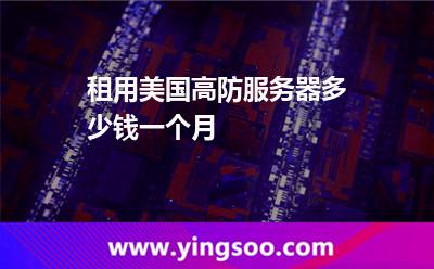 租用美國(guó)高防服務(wù)器多少錢一個(gè)月
