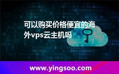 可以購買價格便宜的海外vps云主機嗎 可以購買價格便宜的海外vps云主機嗎