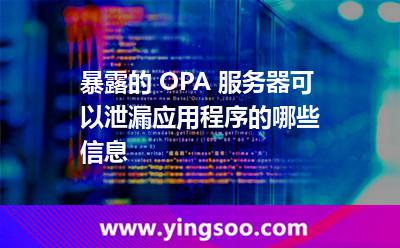 暴露的 OPA 服務(wù)器可以泄漏應(yīng)用程序的哪些信息 暴露的 OPA 服務(wù)器可以泄漏應(yīng)用程序的哪些信息